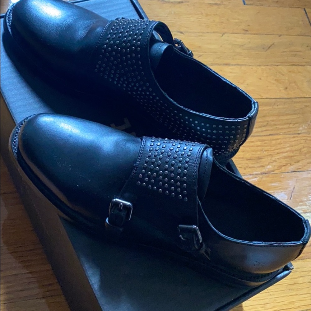 FRYE flat buckle shoes